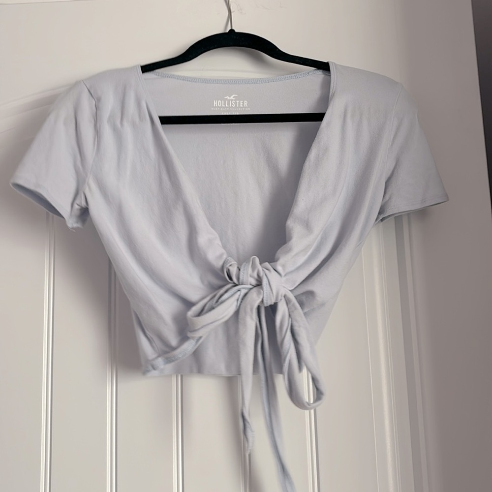 Hollister wrap shirt, Size S, baby blue